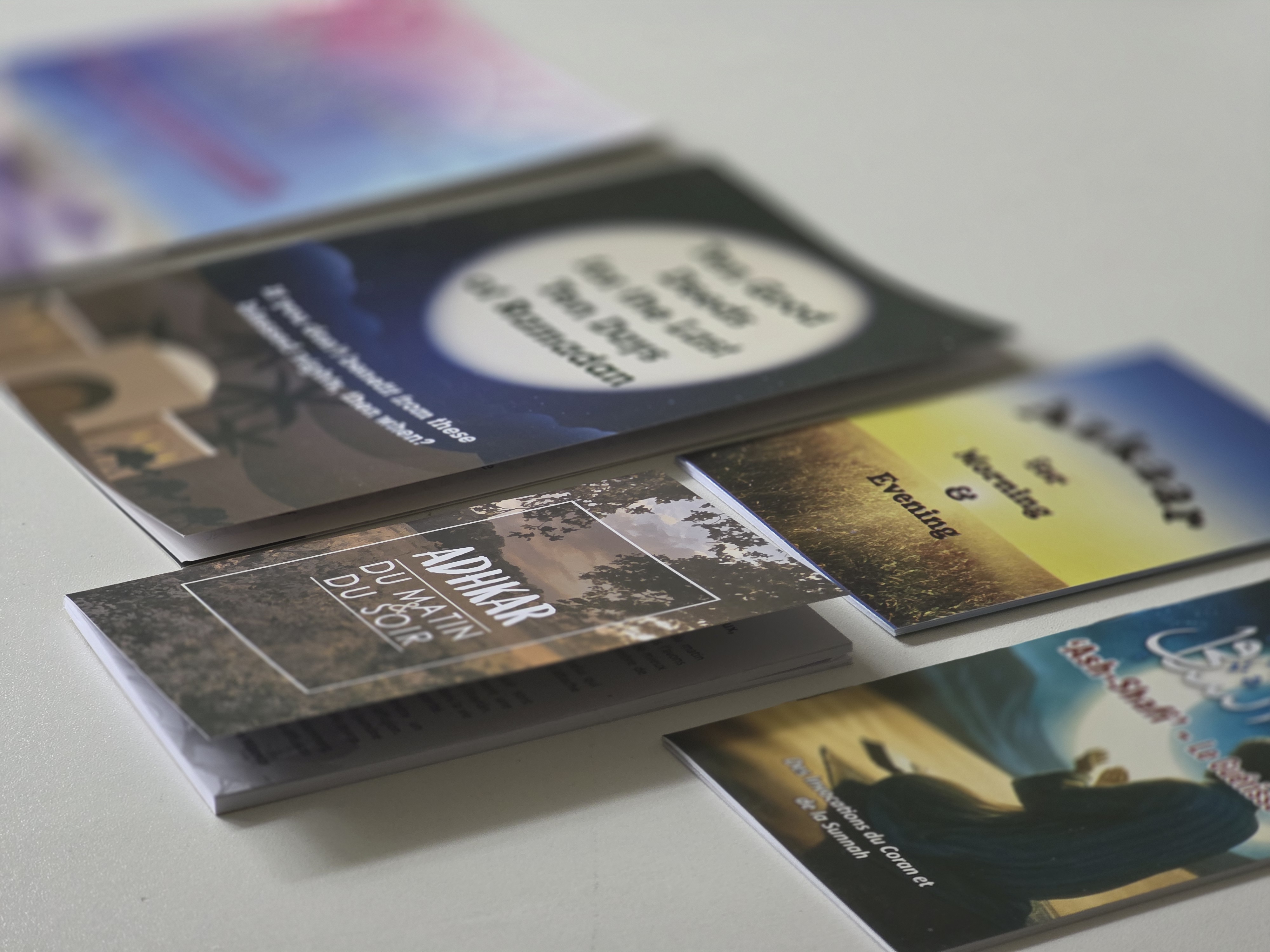 Books arranged side by side for distribution